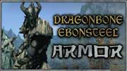 скачать Skyrim - Драконья Эбонитовая броня v2.0b | Dragonbone Ebonsteel Armor бесплатно